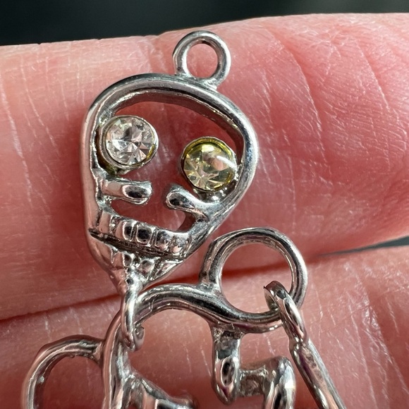 Halloween Mixed Necklace Pendants Lot Of 5 Pumpkin Cat Skeletons Frankenstein - Picture 6 of 6